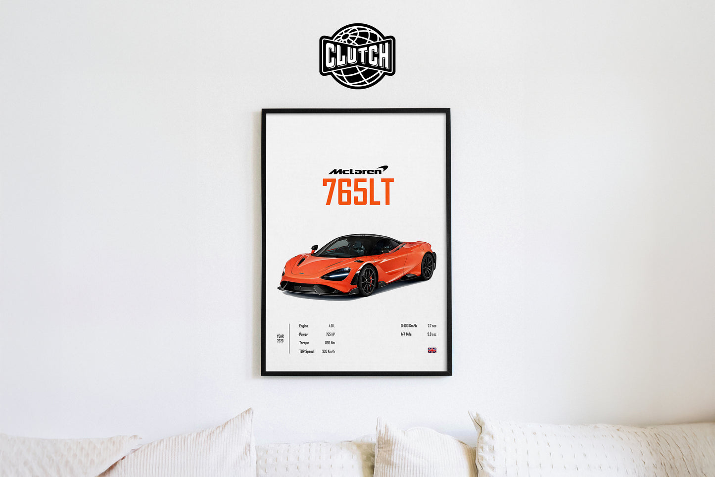Mclaren 765 LT 'CORE' Car Poster