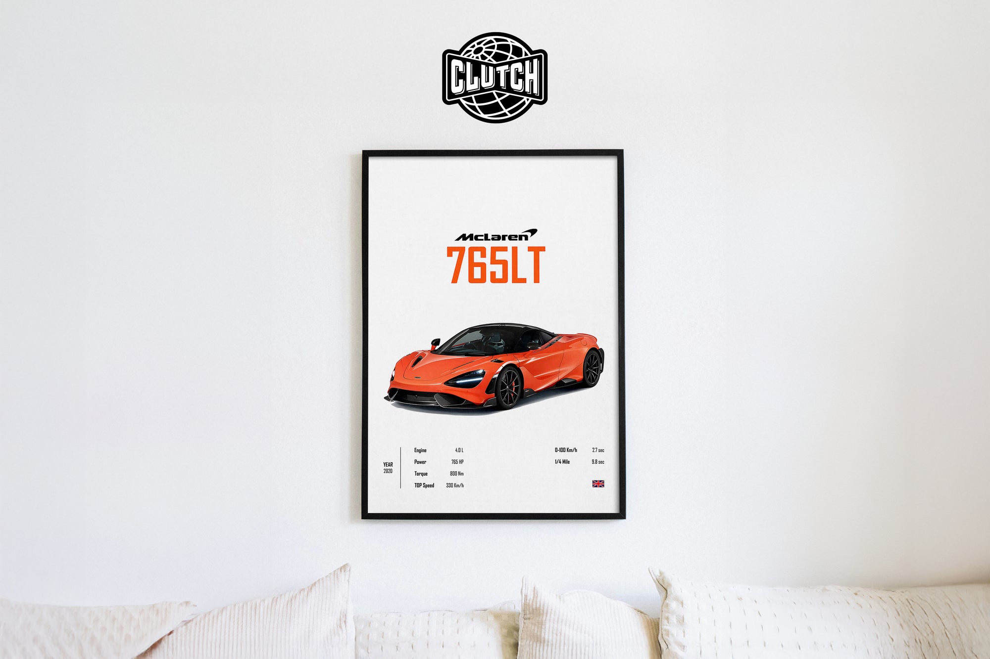Mclaren 765 LT 'CORE' Car Poster
