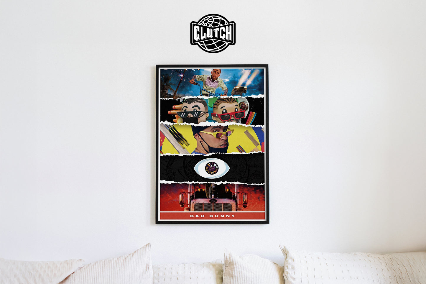 Bad Bunny Album Montage Poster