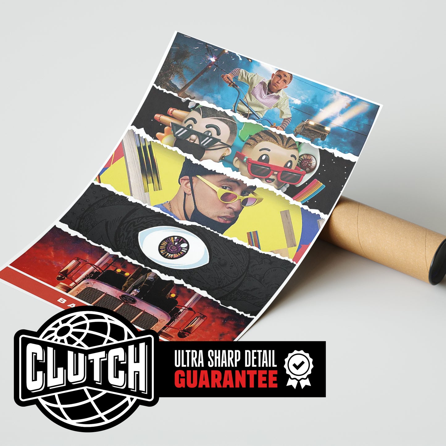 Bad Bunny Album Montage Poster