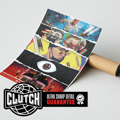 Bad Bunny Album Montage Poster