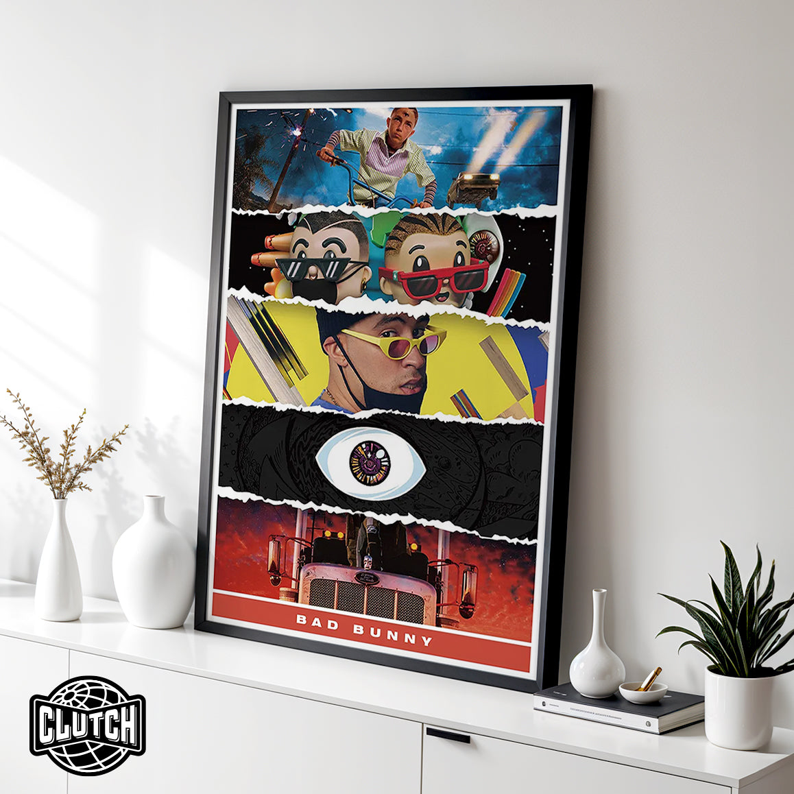 Bad Bunny Album Montage Poster