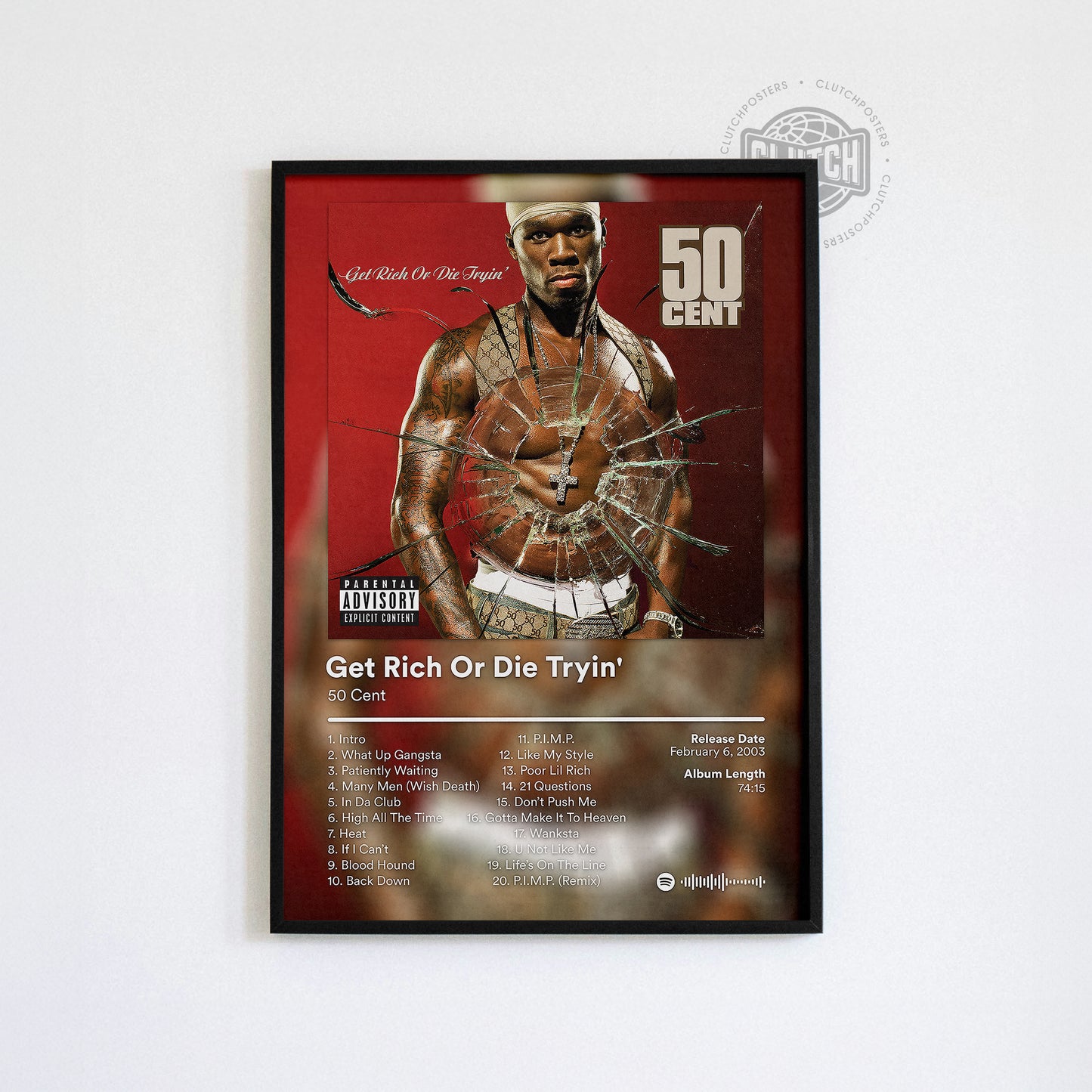 50 Cent 'Get Rich Or Die Tryin' Album Poster