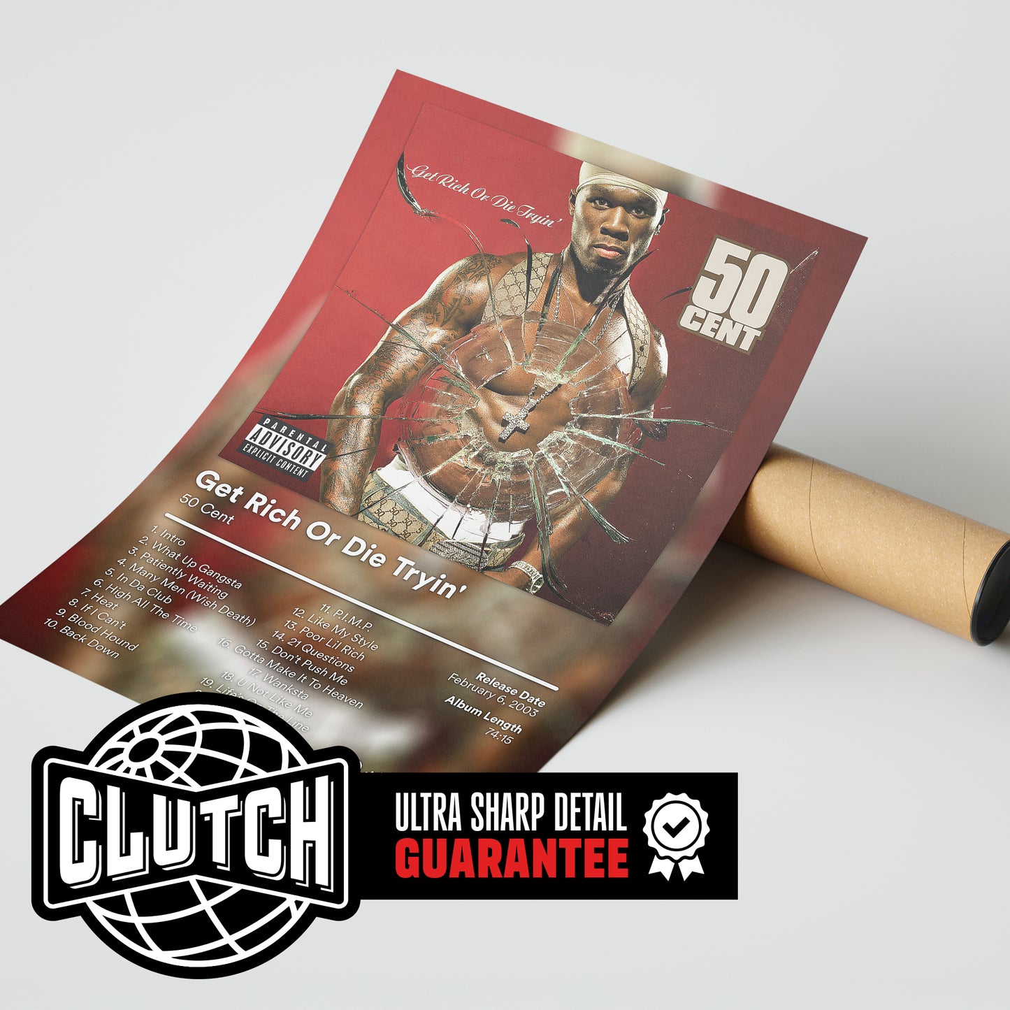 50 Cent 'Get Rich Or Die Tryin' Album Poster