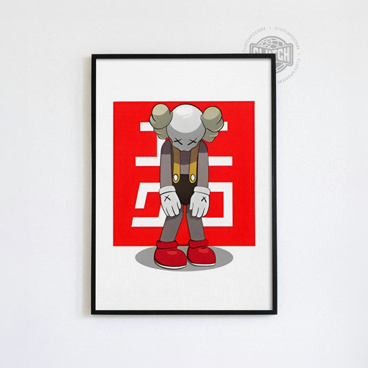 Kaws Sad Square Poster