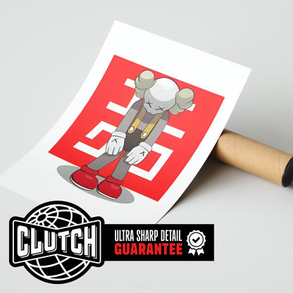 Kaws Sad Square Poster