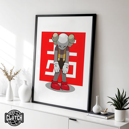 Kaws Sad Square Poster