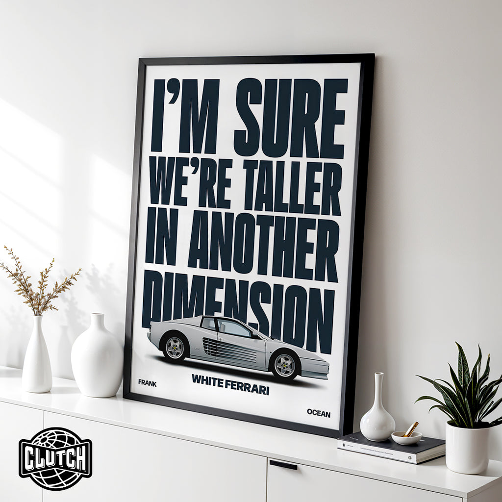 Frank Ocean 'White Ferrari' Poster