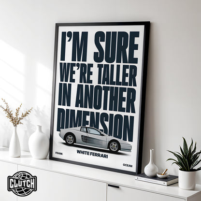 Frank Ocean 'White Ferrari' Poster