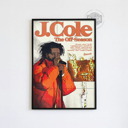 J Cole "The Off Season" Retro Poster