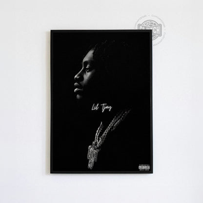 Lil Tjay B&W Poster