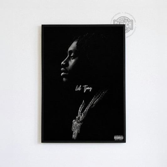 Lil Tjay B&W Poster