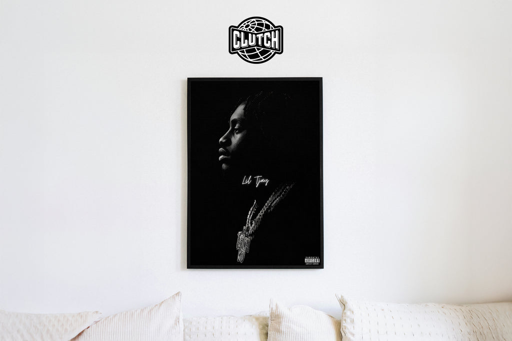 Lil Tjay B&W Poster