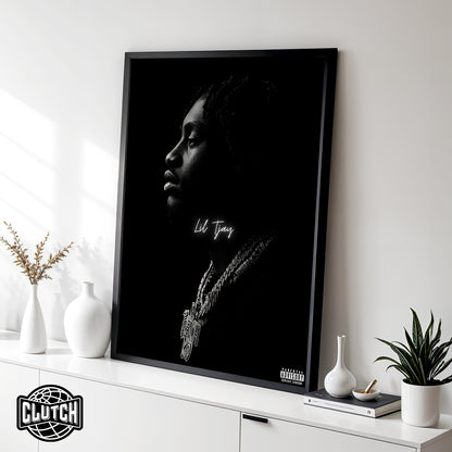 Lil Tjay B&W Poster
