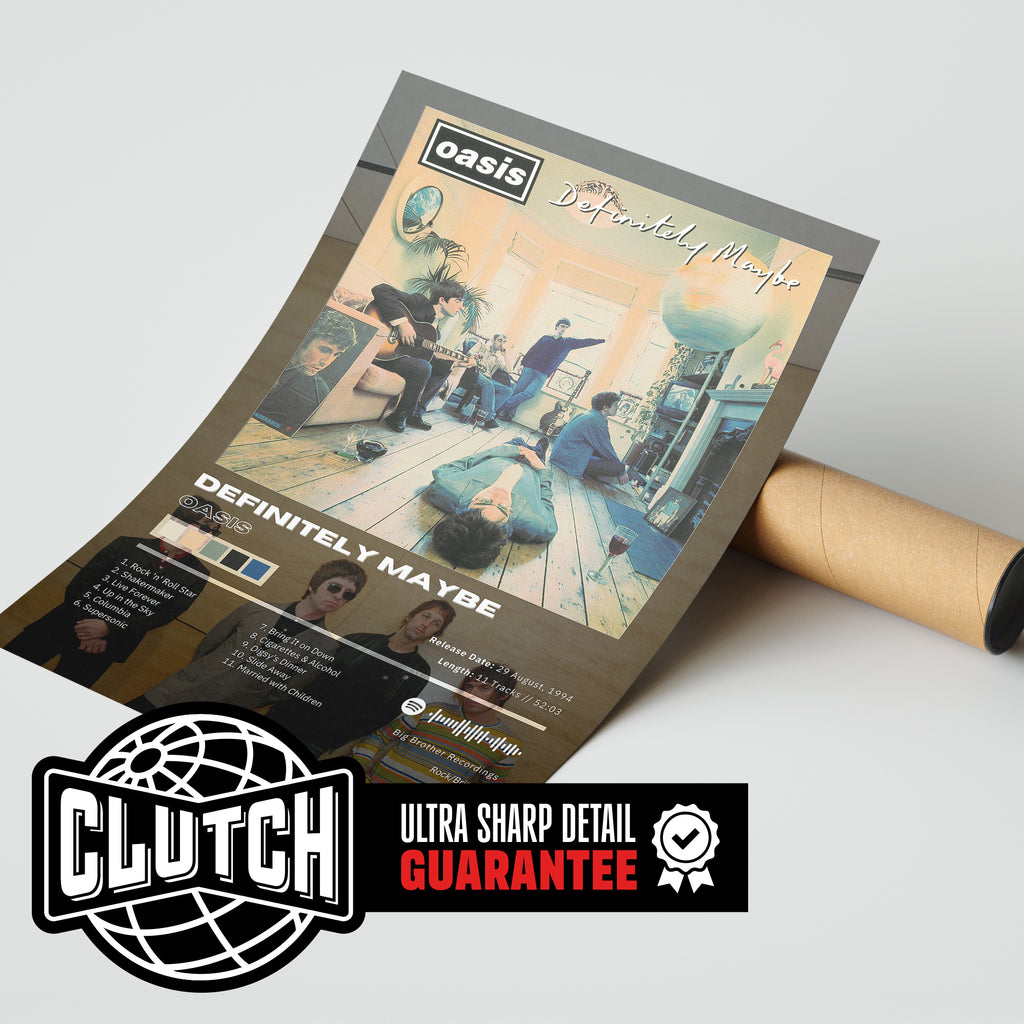 Oasis 'Definitely Maybe' Album Poster