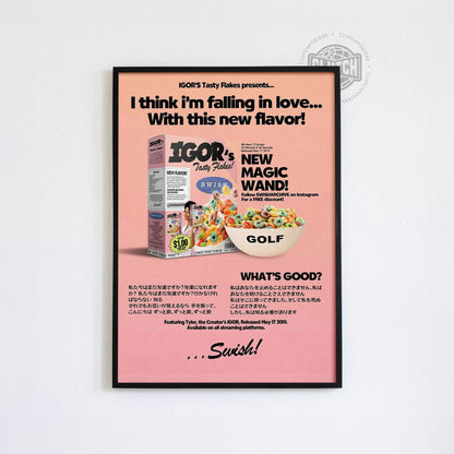 Tyler The Creator 'Igor Cereal' Poster