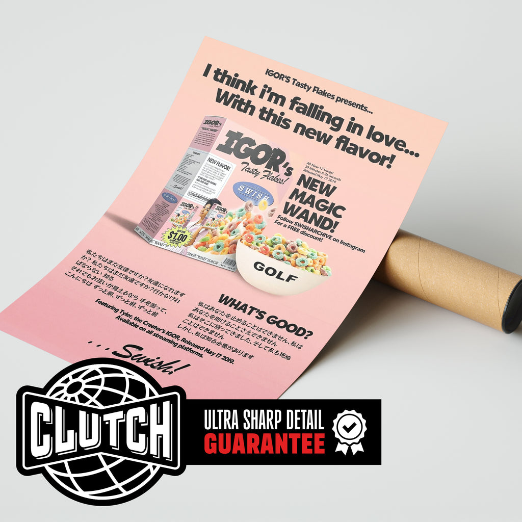 Tyler The Creator 'Igor Cereal' Poster