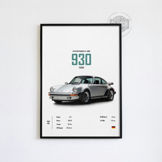 Porsche 930 'CORE' Car Poster