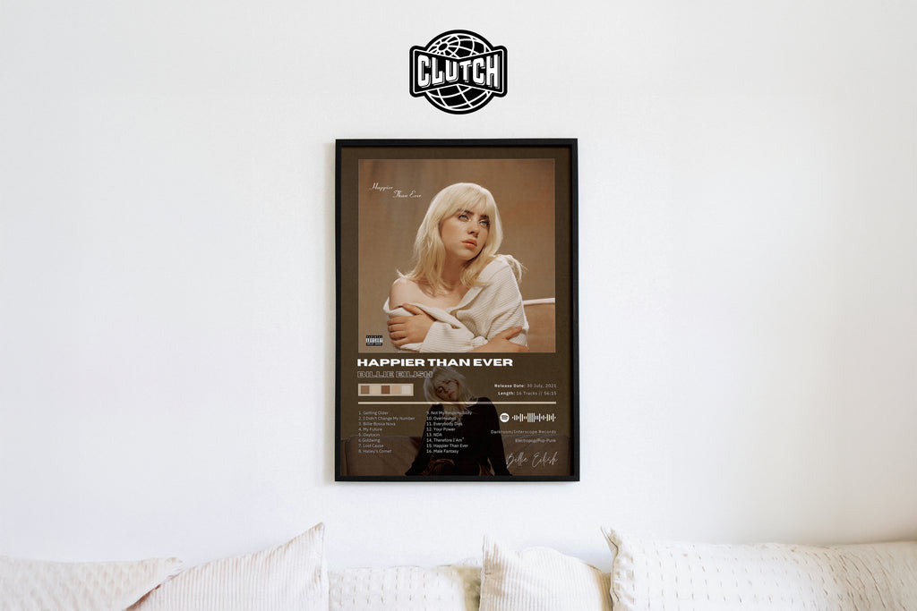 Billie Eilish 'Happier Than Ever' Album Poster