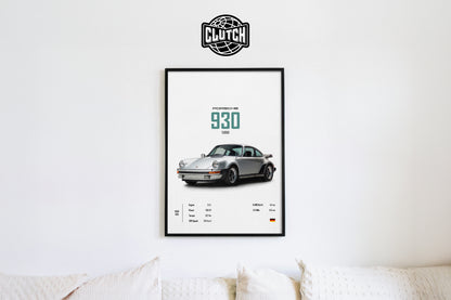 Porsche 930 'CORE' Car Poster