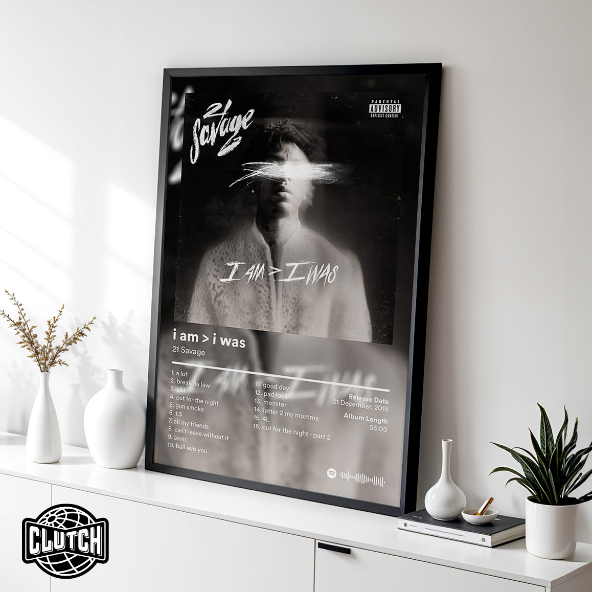 21 Savage 'i am > i was' Album Poster