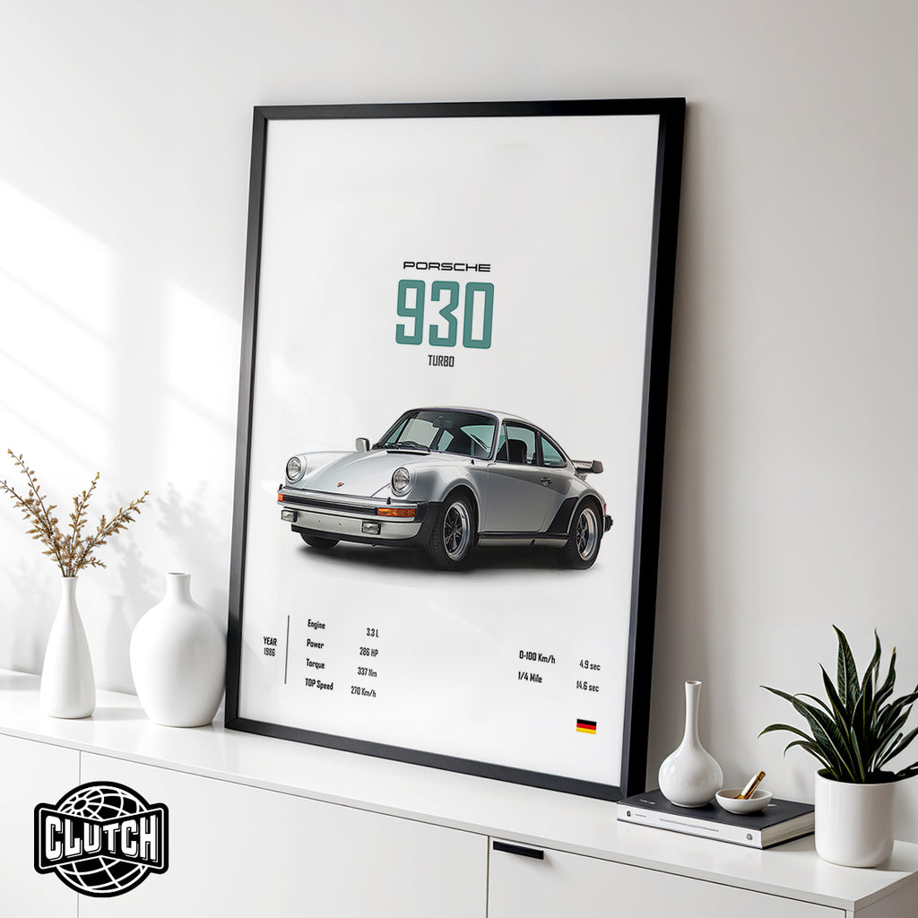 Porsche 930 'CORE' Car Poster