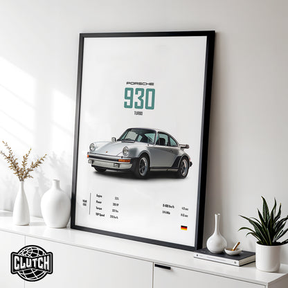 Porsche 930 'CORE' Car Poster