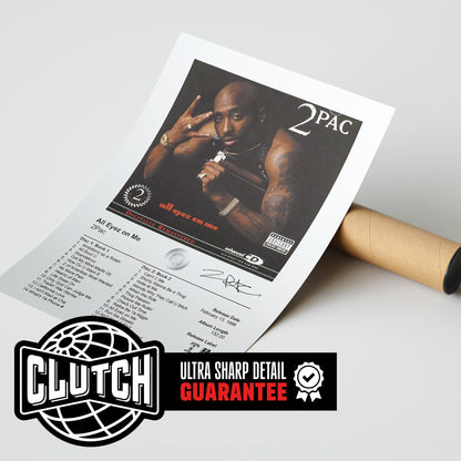 2PAC 'All Eyez On Me' Album Poster