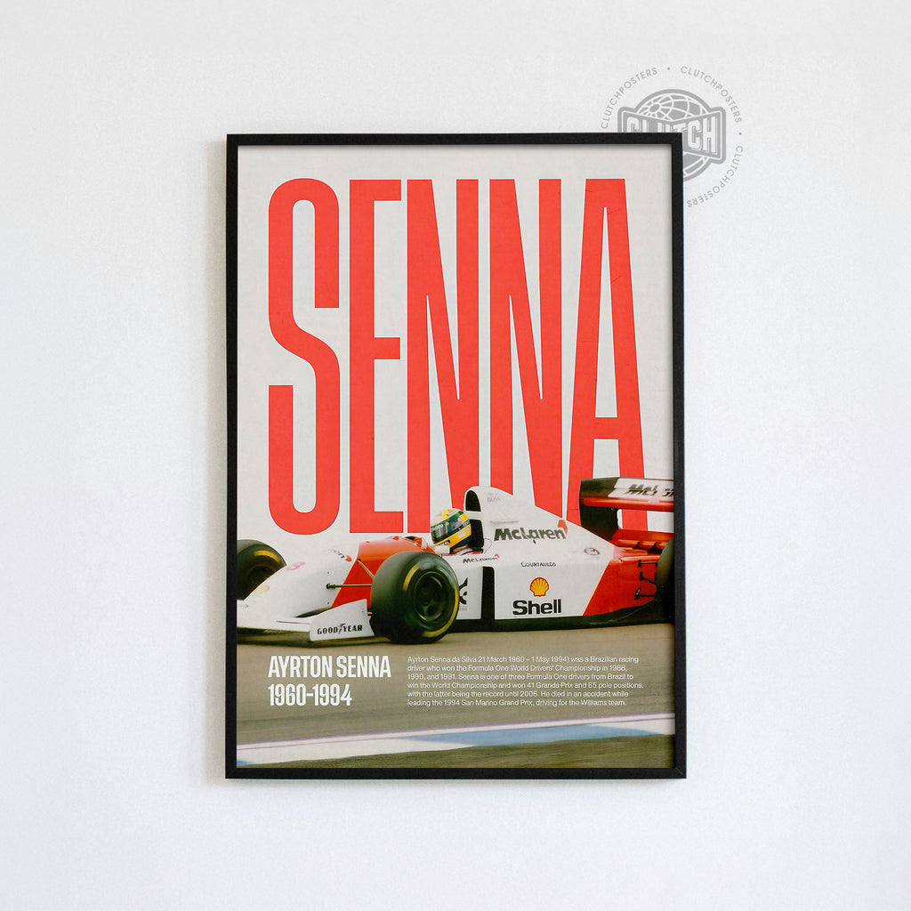 Ayrton Senna Vintage Poster
