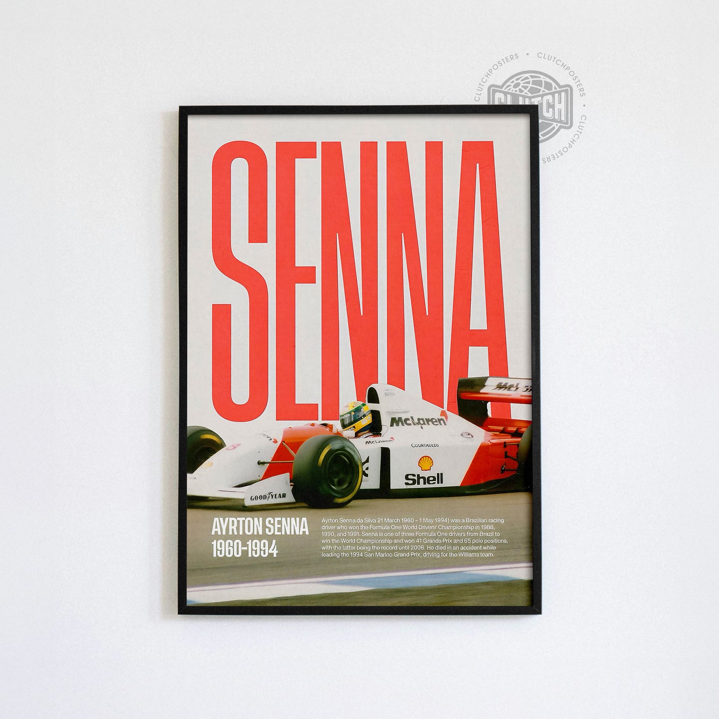 Ayrton Senna Vintage Poster