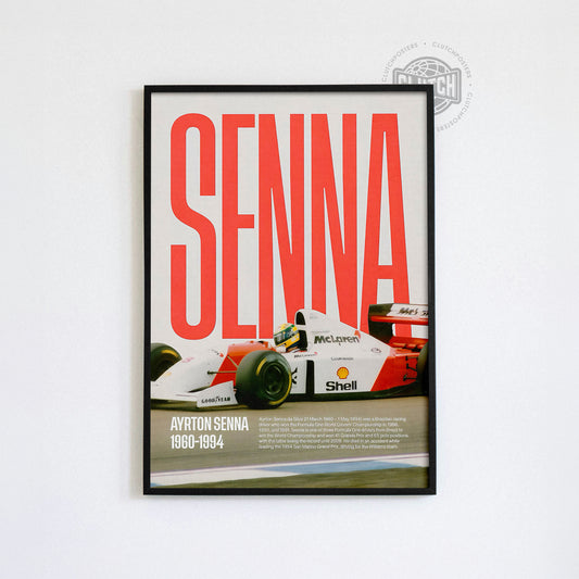 Ayrton Senna Vintage Poster