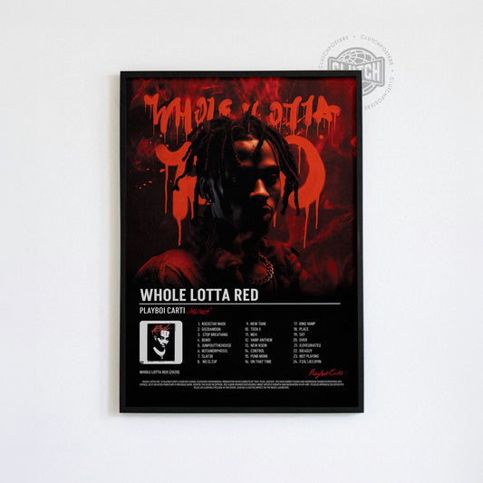 Playboi Carti 'Whole Lotta Red' Tracklist Poster