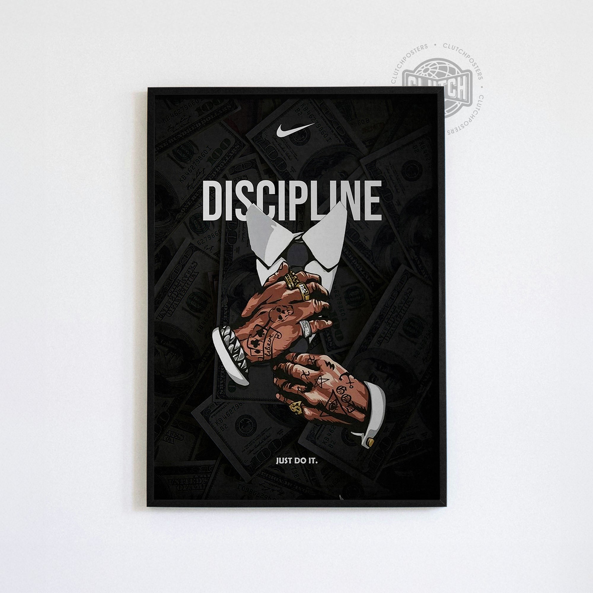 Discipline Money Nike Poster
