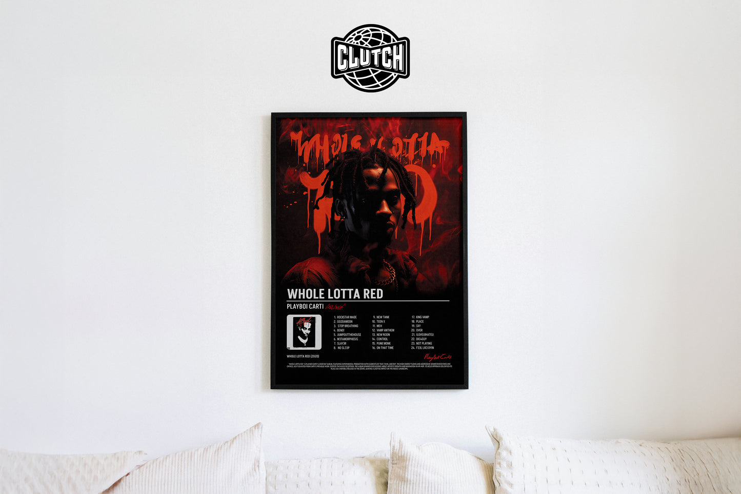 Playboi Carti 'Whole Lotta Red' Tracklist Poster