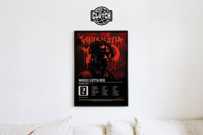 Playboi Carti 'Whole Lotta Red' Tracklist Poster