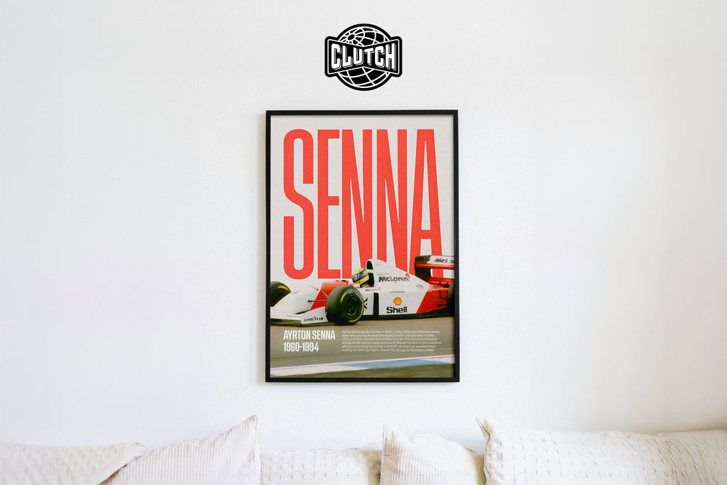 Ayrton Senna Vintage Poster