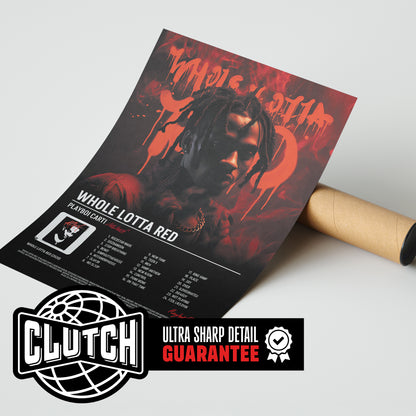 Playboi Carti 'Whole Lotta Red' Tracklist Poster