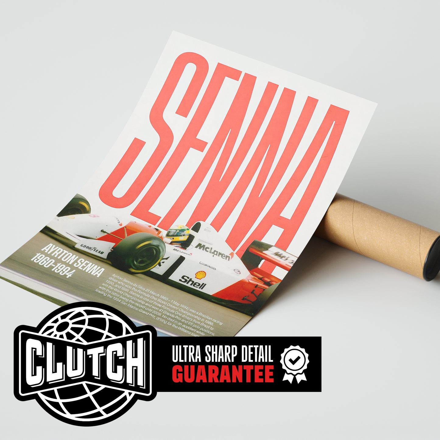 Ayrton Senna Vintage Poster