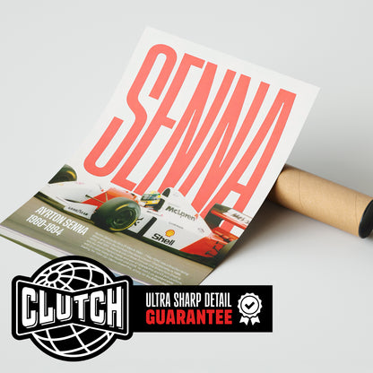 Ayrton Senna Vintage Poster