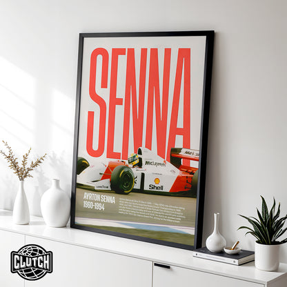 Ayrton Senna Vintage Poster
