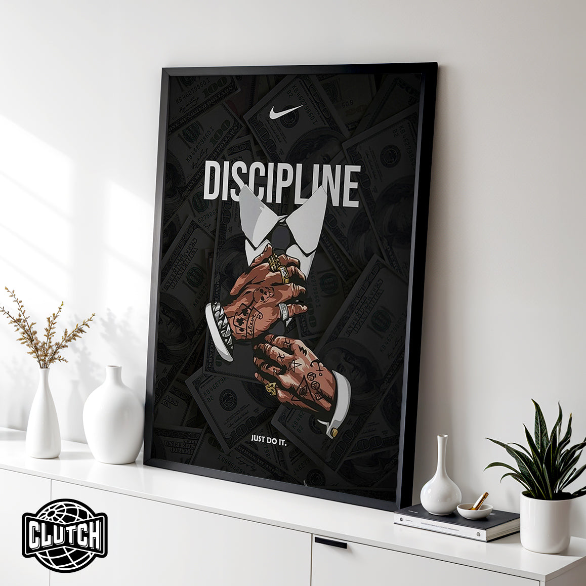 Discipline Money Nike Poster