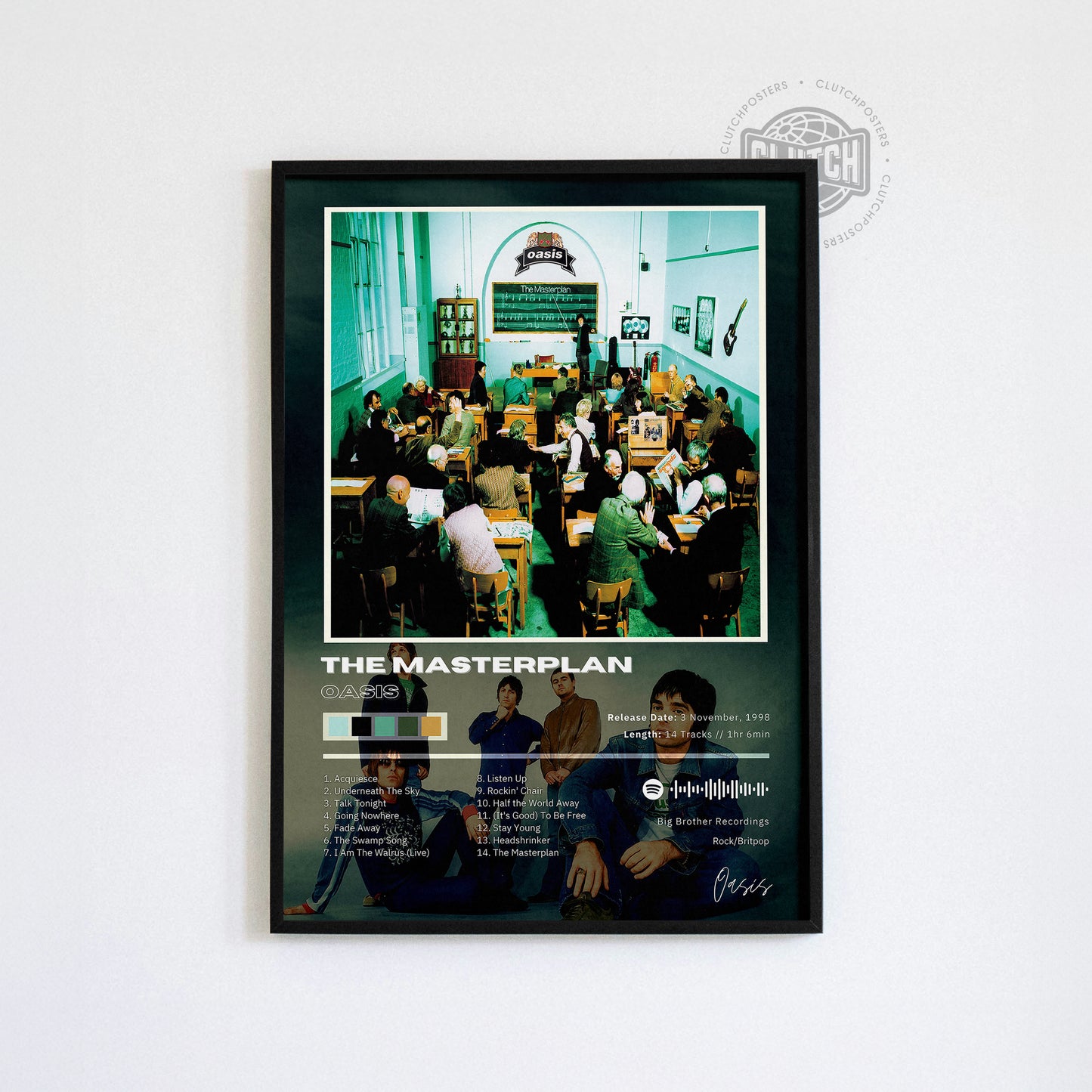 Oasis 'The Masterplan' Album Poster