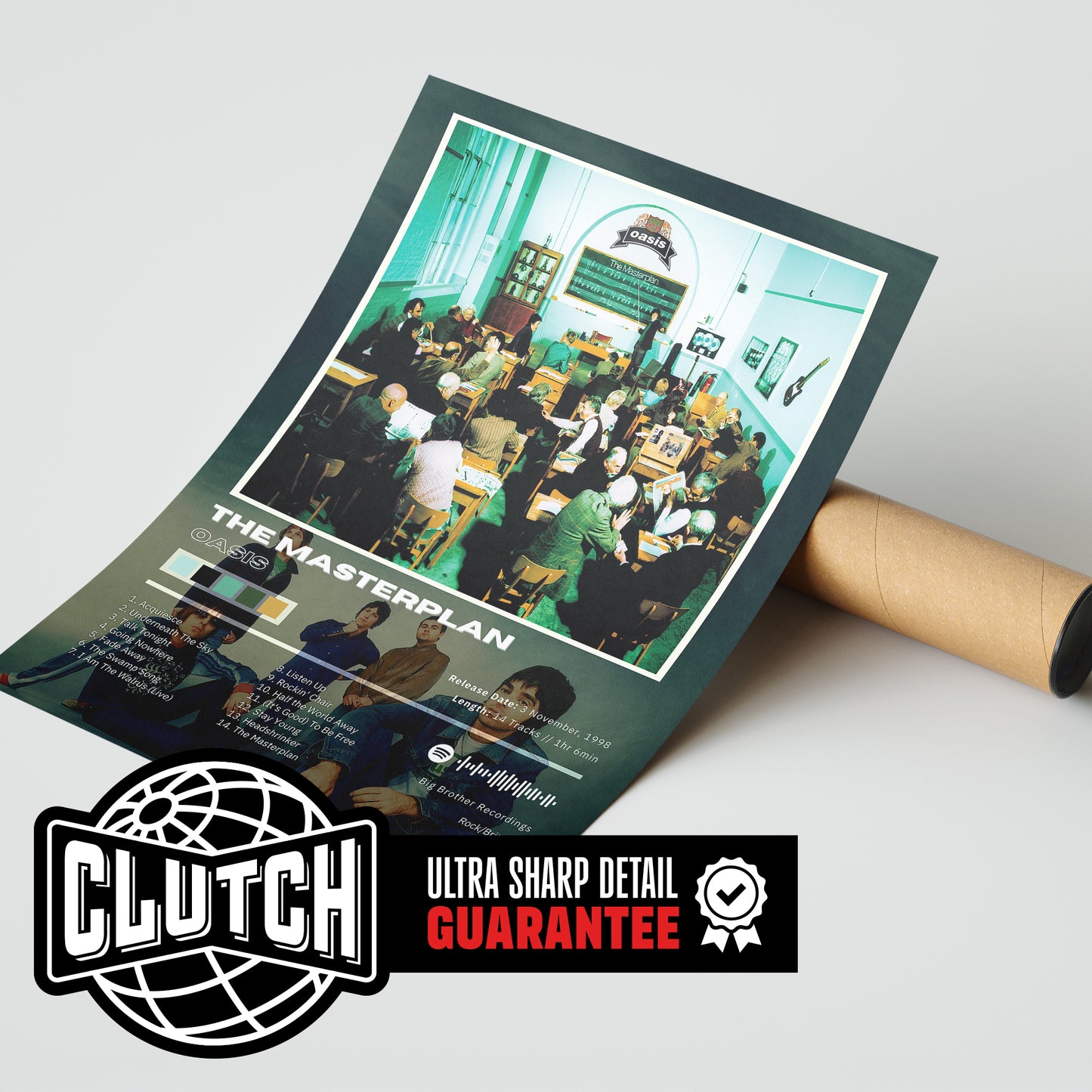 Oasis 'The Masterplan' Album Poster