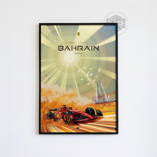 Bahrain Grand Prix F1 Poster
