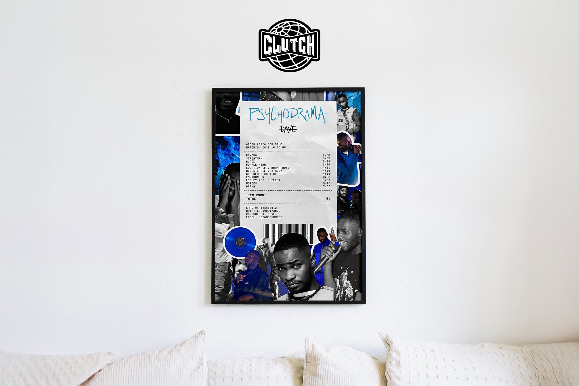 Dave "PSYCHODRAMA" Receipts Album Poster
