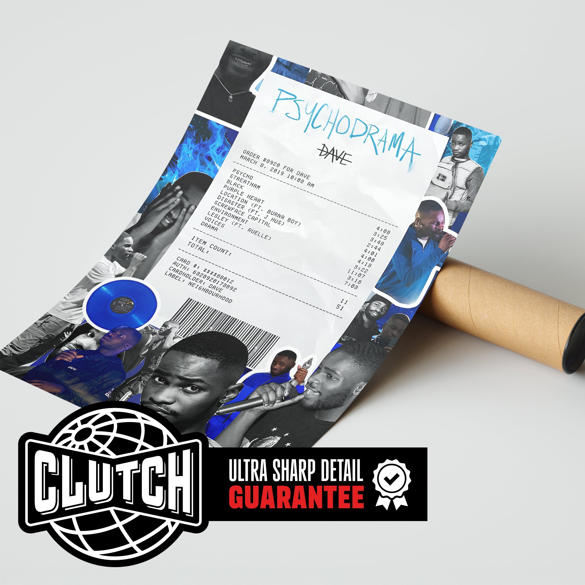 Dave "PSYCHODRAMA" Receipts Album Poster