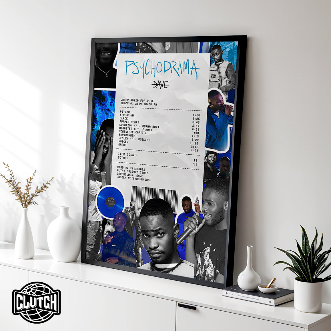 Dave "PSYCHODRAMA" Receipts Album Poster