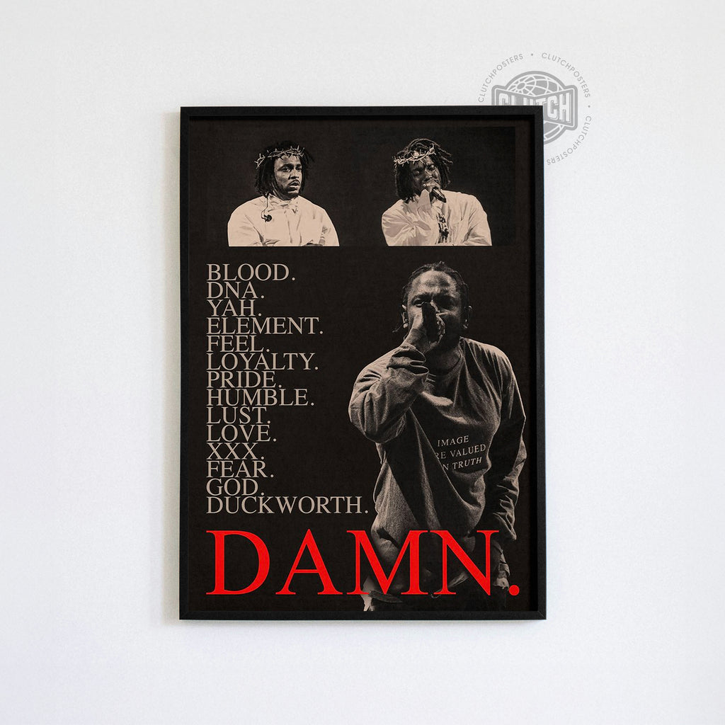 Kendrick Lamar 'Damn' Visions Poster