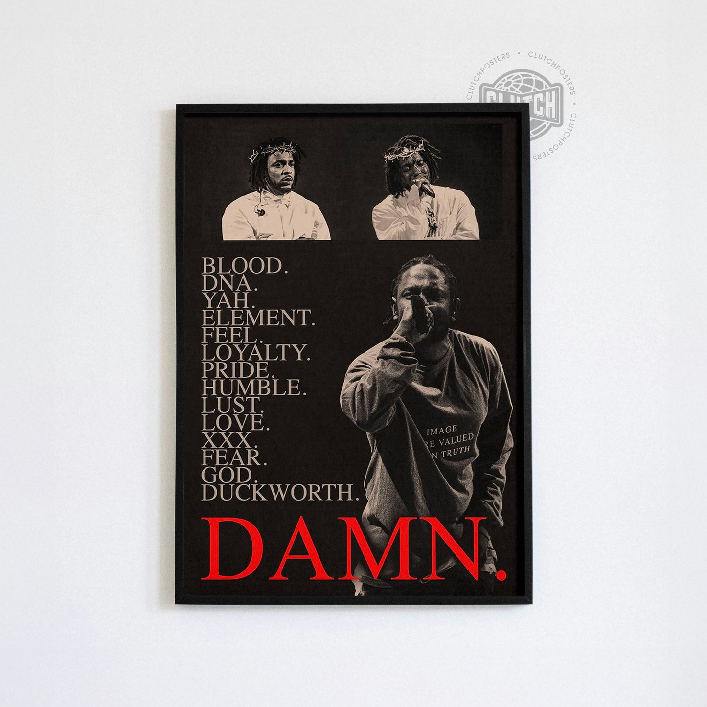 Kendrick Lamar 'Damn' Visions Poster