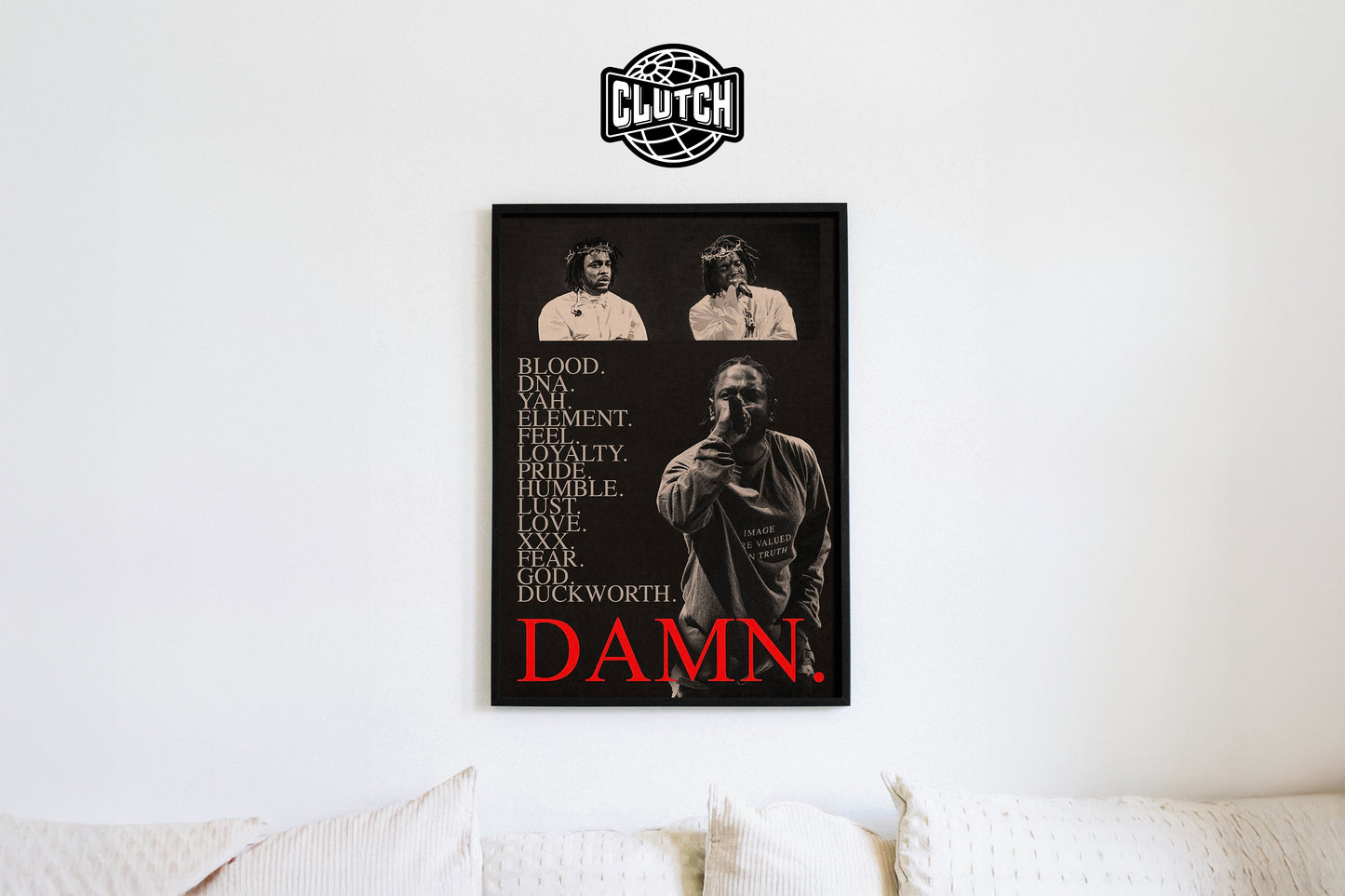 Kendrick Lamar 'Damn' Visions Poster